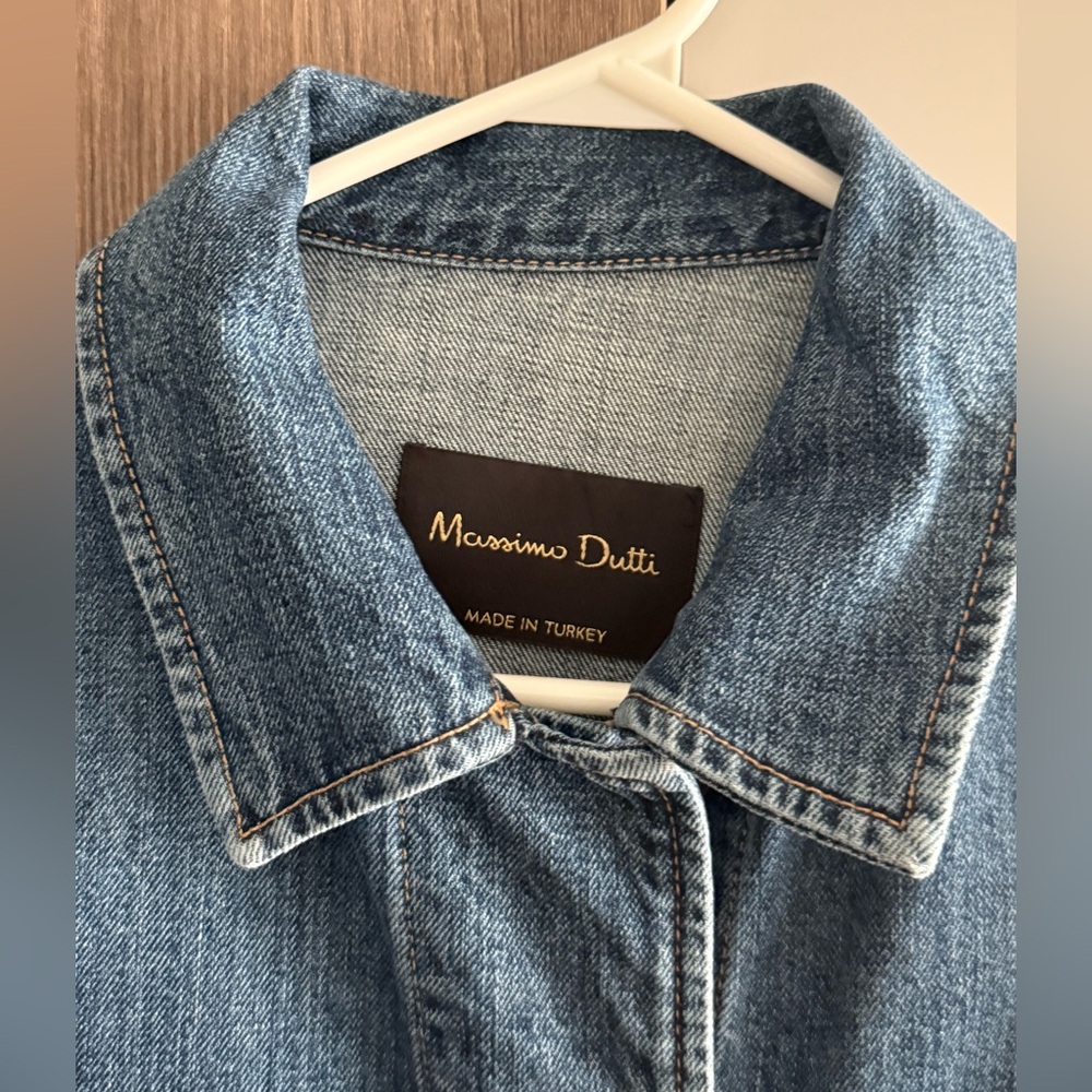 Massimo Dutti Medium Wash Denim Jacket - Picture 3 of 4